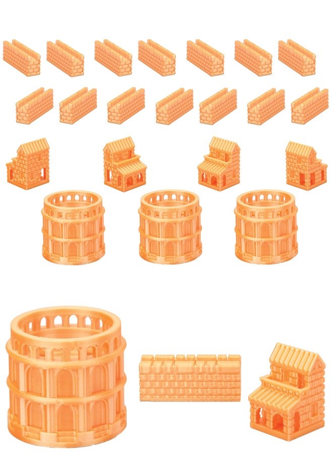 BKPrint3D Custom Civilizations for Catan Board Game | Replacement Player Sets | Settlers Pieces | Base Cities Settlements Roads | 3D Printed | (Rome Base Set) - Image 1